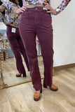 Charlie B Flare Leg Pant Cabernet