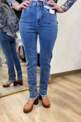 Charlie B Hem Embroidered Jeans