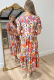 Happy Hour Palms Midi Dress