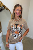 Tiger Face Graphic Tee Mocha