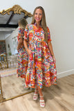Happy Hour Palms Midi Dress