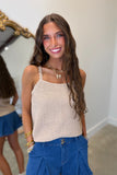 Southern Sweater Cami Top Taupe