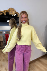 Turtleneck Treasure Sweater Yellow