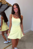 Maggie Mineral Wash Cami Mini Dress Yellow