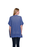 Multiples Open Front Sweater Chambray
