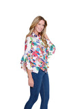 Multiples Front Tie Blouse Multi