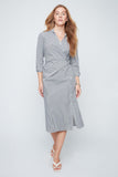 Renuar Woven Shirt Dress Black Stripe