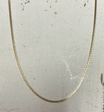 E Newton 17" Choker Herringbone Chain Gold