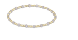 E Newton Gemstone Gold Sincerity Pattern 3mm Bead Bracelet Moonstone