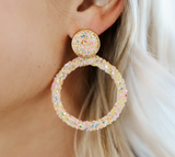 Taylor Shaye Gracie Glitter Drops Pink