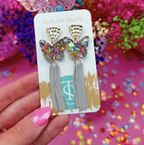 Taylor Shaye Pastel Confetti Butterfly Sally Tassels
