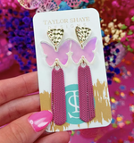 Taylor Shaye Iridescent Butterfly Sally Tassels