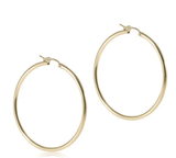 E Newton Round Gold 2" Hoop Smooth