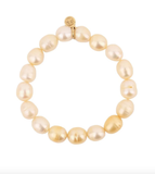 BuDhaGirl Gold Baroque Pearl Stretch Bracelet