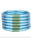BuDhaGirl Azure All Weather Bangles - Serentiy Prayer