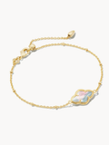 Kendra Scott Abbie Gold Satellite Chain Bracelet Ivory Mother-of-Pearl