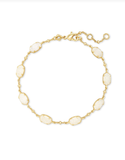 Kendra Scott Emilie Gold Chain Bracelet Iridescent Drusy