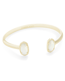 Kendra Scott Elton Cuff Bracelet Gold White Opal