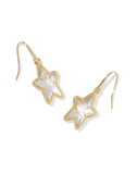 Kendra Scott Ada Gold Star Small Drop Earrings Ivory Mother-of-Pearl