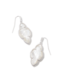 Kendra Scott Abbie Drop Earrings Silver Ivory Mother-of-Pear
