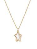 Kendra Scott Ada Gold Star Short Pendant Ivory Mother of Pearl