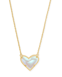 Kendra Scott Ari Heart Pendant Necklace Dichroic Glass
