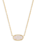 Kendra Scott 20" Elisa Gold Pendant Necklace Iridescent Drusy