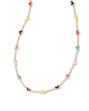 Kendra Scott Haven Gold Heart Strand Necklace Multi Mix