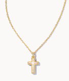 Kendra Scott Cross Pendant Necklace White Kyocera Opal