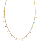 Kendra Scott Camry Gold Beaded Strand Necklace Pastel Mix