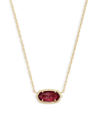 Kendra Scott Elisa Pendant Necklace Gold Clear Berry
