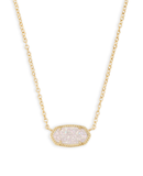 Kendra Scott Elisa Pendant Necklace Gold Iridescent Drusy