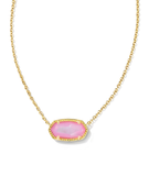 Kendra Scott Elisa Gold Pendant Necklace Blush Ivory Mother of Pearl