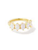 Kendra Scott Cailin Gold Crystal Band Ring Champagne Opal Crystal