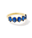 Kendra Scott Cailin Gold Crystal Band Ring Blue Crysta