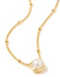 Kendra Scott 18K Gold Davie Pearl Pendant Necklace Vermeil White Pearl