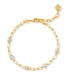 Kendra Scott Lexi Gold Chain Bracelet White Crystal