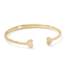 Kendra Scott Framed Ari Heart Gold Cuff Bracelet Iridescent Drusy