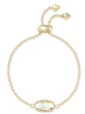 Kendra Scott Elaina Adjustable Chain Bracelet Gold Dichroic Glass