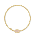Kendra Scott Grayson Stretch Bracelet Gold Rose Quartz
