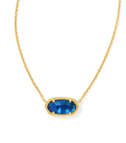 Kendra Scott Elisa Pendant Necklace Gold Navy Abalone