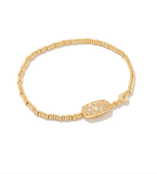 Kendra Scott Grayson Gold Stretch Bracelet White Crystal