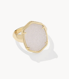 Kendra Scott Daphne Gold Statement Ring in Iridescent Drusy
