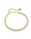 Kendra Scott Emery Gold Tennis Bracelet White Crystal