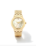 Kendra Scott Alex Gold Tone Stainless Steel 35mm Watch Ivory Mother-of-Pearl