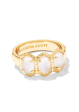 Kendra Scott Daphne Gold Band Ring Ivory Mother-of-Pearl