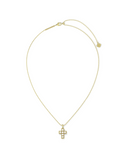 Kendra Scott Pearl Gold Cross Short Pendant Necklace White Pearl