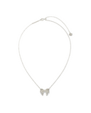 Kendra Scott Krista Silver Bow Short Pendant Necklace White Mix