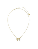 Kendra Scott Krista Gold Bow Short Pendant Necklace White Mix