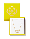 Kendra Scott Boxed Elisa Gold Pendant Necklace Ivory Mother of Pearl